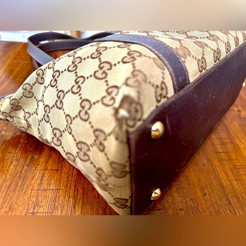 Gucci Brown Monogram Canvas Tote - Picture 14 of 14